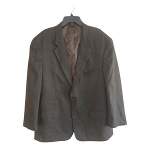 Oak Hill Blazer Sports Coat Men Sz 52R Brown 2Button Long Sleeves Padded Career